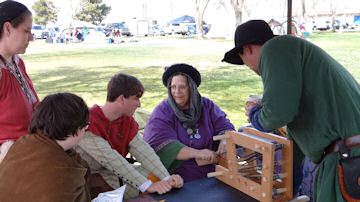 Teaching Inkle Weaving at a Living History Event